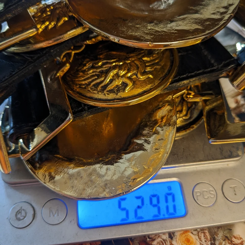 Versace Stunning Vintage Medusa Medallions And Chain Belt - Picture 3 of 13